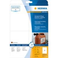 HERMA Wetterfeste Etiketten 4576 DIN A4 Weiß Rechteckig 105 x 148 mm 20 Blatt à 4 Etiketten