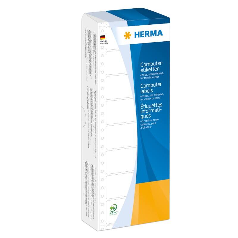 HERMA 8122 Computeretiketten endlos Rot 101,6 x 48,4 mm 2000 Stück 2000 Stück
