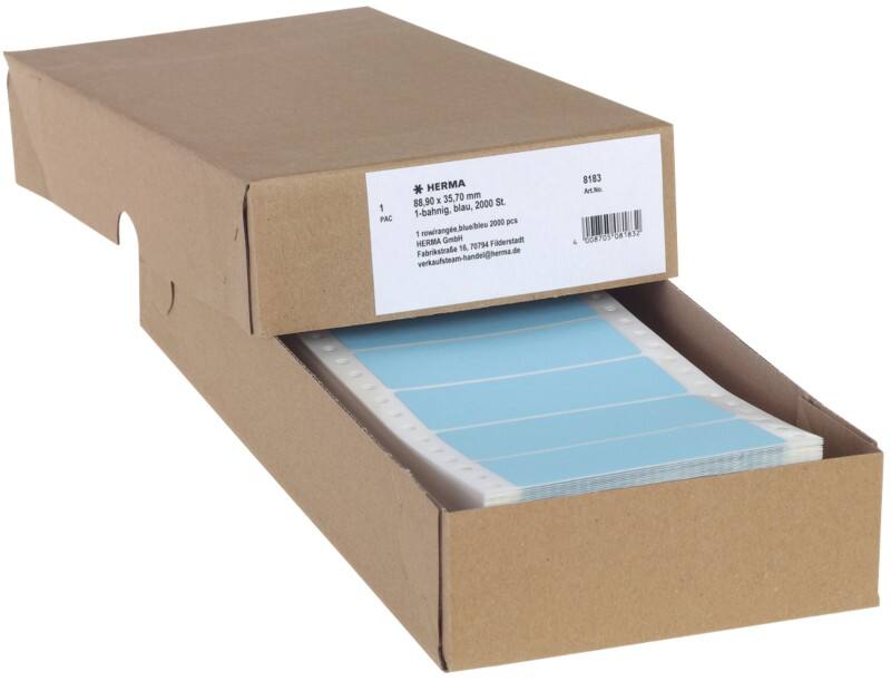 HERMA Computeretiketten endlos 8183 Blau 88.9x35.7 mm 2000