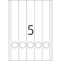 HERMA Ordneretiketten 4830 Weiß DIN A4 38 x 297 mm 25 Blatt à 5 Etiketten