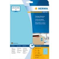 HERMA Farbige Etiketten 4423 Blau Rechteckig 210 x 297 mm 20 Blatt à 14 Etiketten