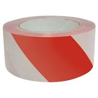 Niceday Signalklebeband 50 mm x 60 m Rot, Weiß