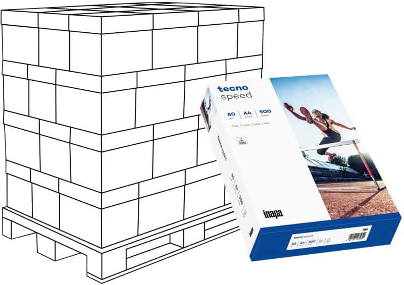 tecno Speed DIN A4 Druckerpapier Weiß 80 g/m² 240 Pack à 500 Blatt