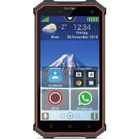 Bea-Fon X5 16 GB 8 Megapixel 12,7 cm (5 Zoll) NanoSIM Smartphone Schwarz, Orange
