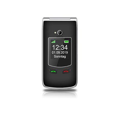 Bea-Fon Flip top SL595plus 3 Megapixel 6,1 cm (2,4 Zoll) MiniSIM Mobiltelefon Schwarz, Silber