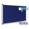 Master of Boards Filz-Pinnwand Blau mit Aluminium-Rahmen 120 x 90 cm