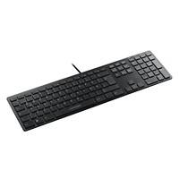 LC-Power Tastatur LC-KEY-5B-ALU Verkabelt Schwarz QWERTZ (DE)