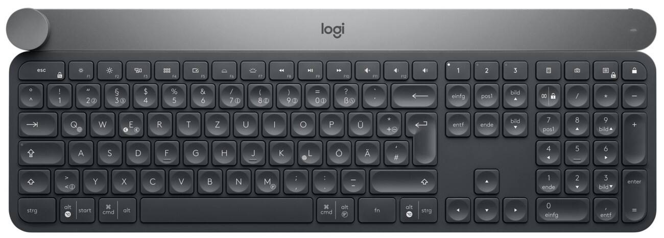 LOGITECH Tastatur Craft QWERTZ Schwarz, Grau Kabellos Bluetooth 920-008496