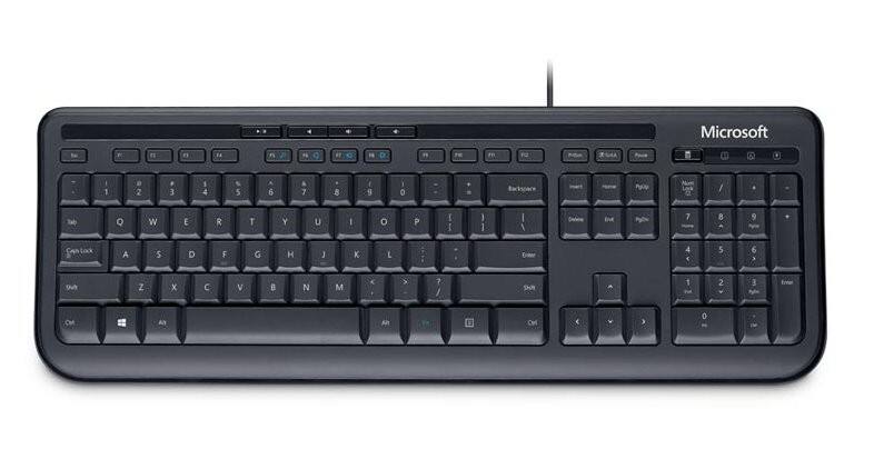 MICROSOFT Tastatur 600 QWERTY Schwarz Kabelgebunden