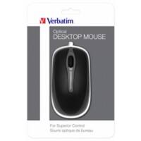 Verbatim Optische USB Kabelgebundene Maus Beidhändig 1.5 m Kabel Schwarz