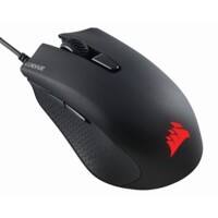 Corsair e Optischee USB Kabelgebundene Maus 1.8 m Kabel für Rechtshänder HARPOON Schwarz