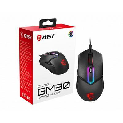 MSI GM30 Optische USB Kabelgebundene Maus für Rechtshänder 2 m Kabel Schwarz