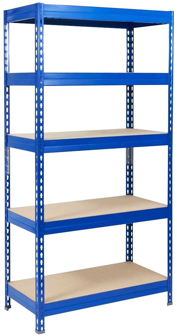 MAMMUT Schwerlastregal 5 Fachböden Stahlblech 1.200 x 600 x 1.800 mm Blau