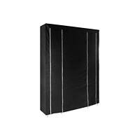 Casa Pura Textilschrank Bruno Polyester Schwarz 1500 x 450 x 2100 mm