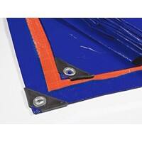 Casa Pura Abdeckplane Multifunktional High Density Polyethylen-Gewebe Blau, Orange 6000 x 15000 mm