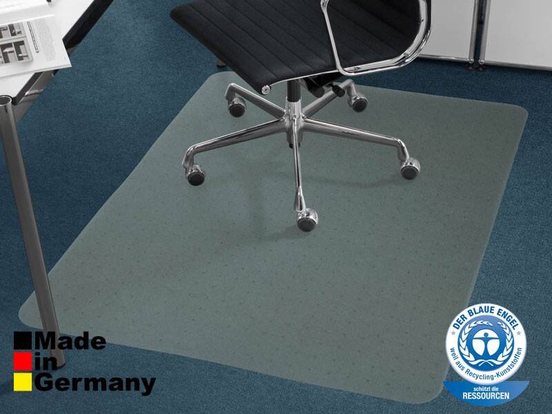 Floordirekt Pro Stuhlunterlage Teppich Recycling-PET Transparent 1150 x 1350 mm