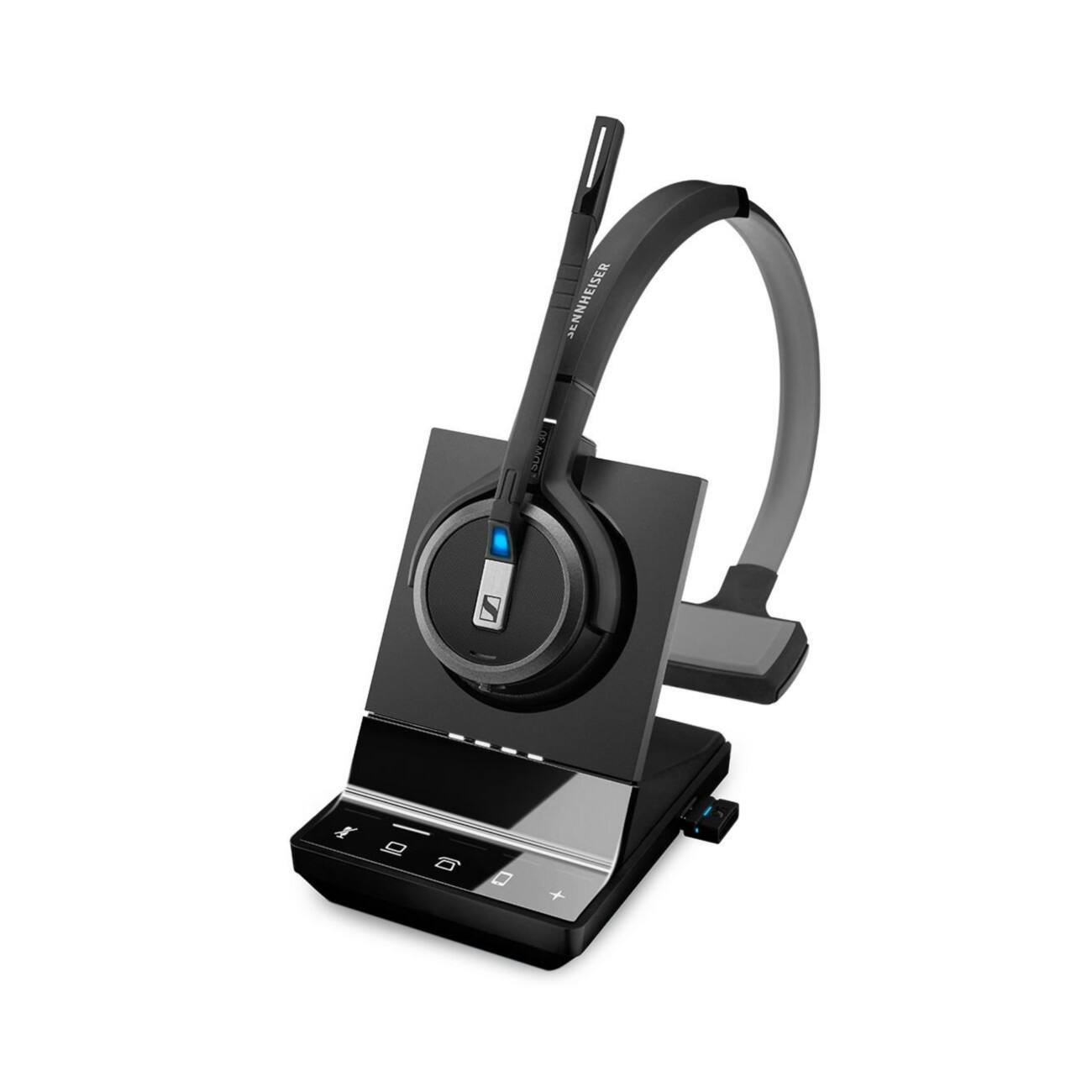 Sennheiser SDW 5036 DECT-Headset Verkabelt / Kabellos Kopfbügel Geräuschunterdrückung mit Mikrofon Schwarz mit Mikrofon USB