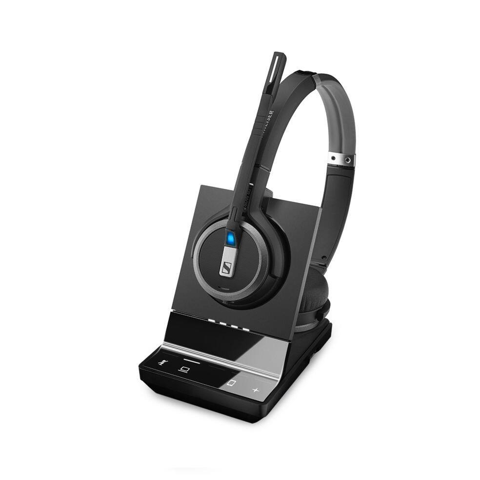 Sennheiser SDW 5063 DECT-Headset Kabellos Kopfbügel Schwarz mit Mikrofon USB