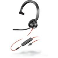 Plantronics Blackwire 3315 Headset Verkabelt Kopfbügel Geräuschunterdrückung mit Mikrofon mit Mikrofon Schwarz