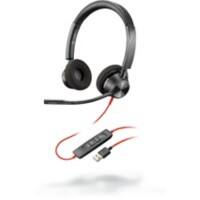 Plantronics Blackwire 3320 Headset 214011-01 Verkabelt Kopfbügel Noise Cancelling Schwarz mit Mikrofon