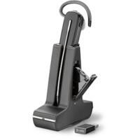Plantronics UC Headset Kabellos Ohrbügel Geräuschunterdrückung mit Mikrofon Schwarz mit Mikrofon Bluetooth