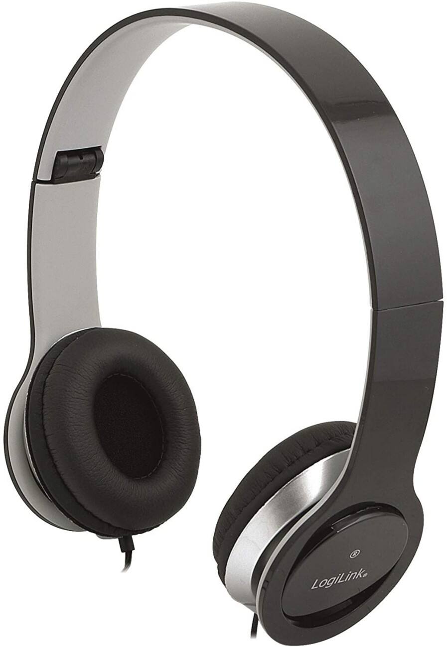 Logilink HS0028 Kopfhörer Verkabelt Kopfbügel Schwarz mit Mikrofon