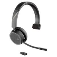 Plantronics VOYAGER 4210 Headset Kabellos Über das Ohr Noise Cancelling Schwarz mit Mikrofon Bluetooth USB