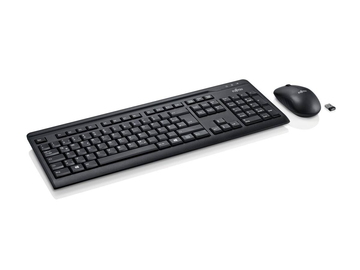 FUJITSU LX410 Kabellos Tastatur-Maus-Set QWERTZ Schwarz
