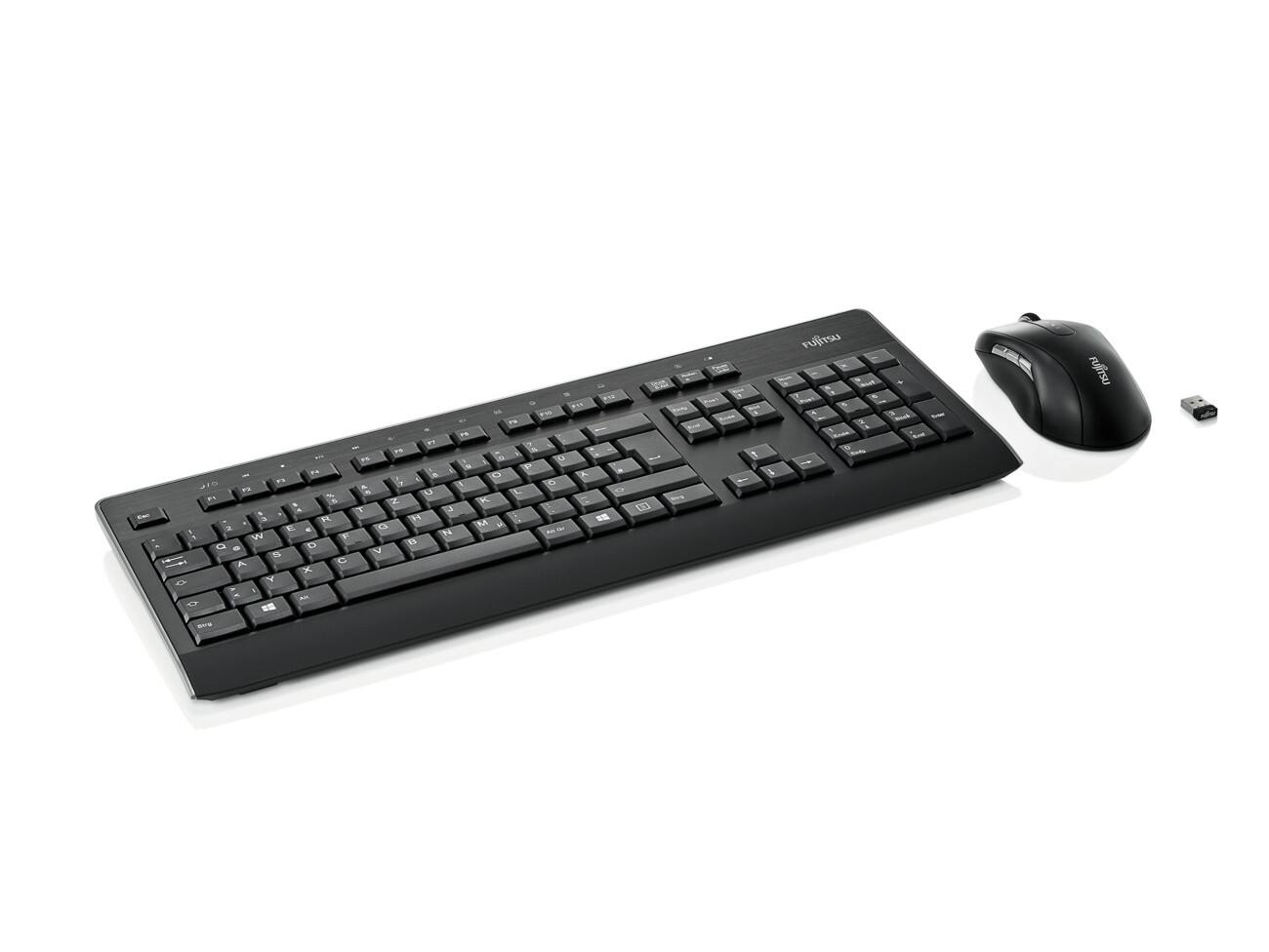 FUJITSU LX960 Kabellos Kabellose Tastatur-Maus-Set QWERTZ Schwarz