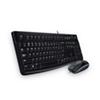 Logitech Tastatur-Maus-Set MK120 920-002536 Verkabelt Schwarz QWERTZ Tschechisch