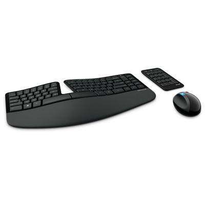 Microsoft Tastatur-Maus-Set L5V-00021 Kabellos Schwarz QWERTY