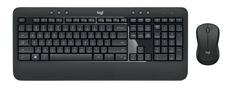Logitech Tastatur-Maus-Set MK540 Advanced 920-008685 Kabellos Schwarz, Weiß QWERTY (US) International