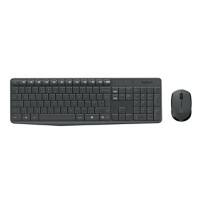 Logitech Tastatur-Maus-Set MK235 920-007931 Kabellos Schwarz QWERTY (US) International