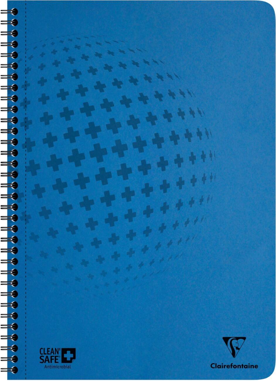 Clairefontaine Clean'Safe A4 Drahtgebunden Blau Pressboard Cover Notizbuch Kariert 60 Blatt