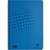 Clairefontaine Clean and Safe Notizbuch DIN A4 Kariert Spiralbindung Pressboard Blau 120 Seiten 60 Blatt