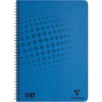 Clairefontaine Clean'Safe A4 Drahtgebunden Notizbuch mit blauem PressspaneinbandLiniert 60 Blatt