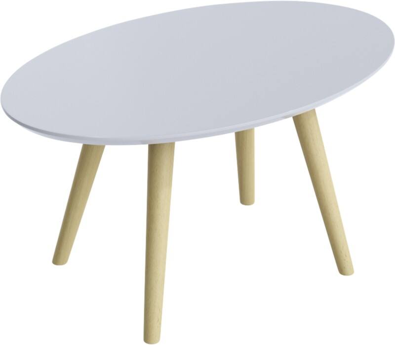 meet powered by PAPERFLOW Freifrom Empfangstisch MDF (Mitteldichte Faserplatte) Braun, Weiß Buche 650 x 400 x 350 mm