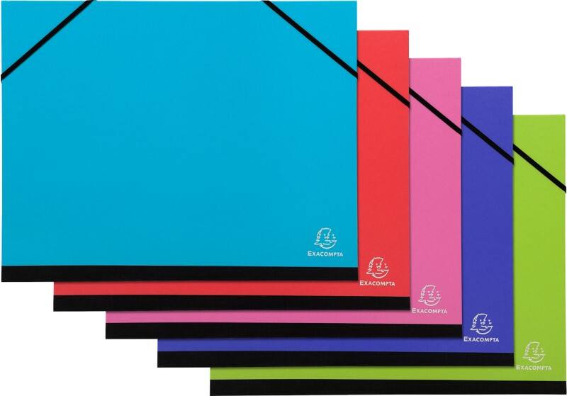 Exacompta Zeichenmappe 25629E Karton A4 Verschiedene Packung mit 5 Stück
