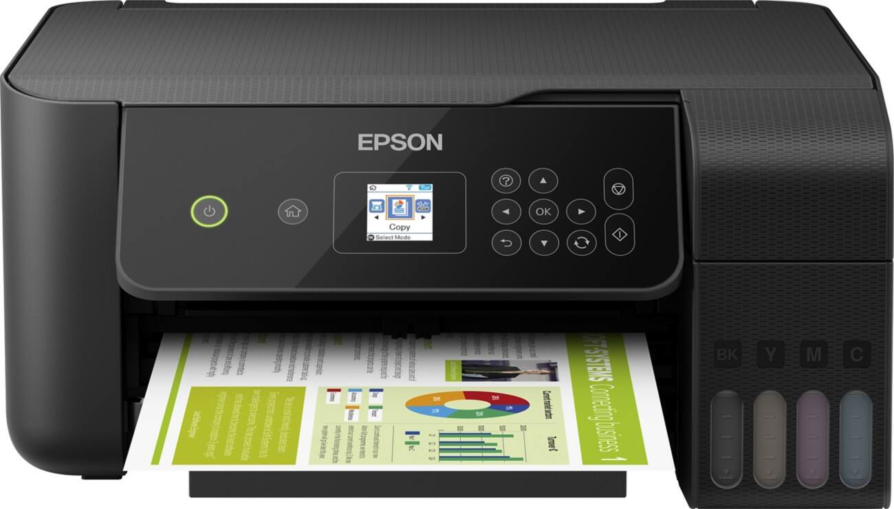 Epson ET-2720 Farb Tintenstrahl Multifunktionsdrucker DIN A4 Schwarz C11CH42402