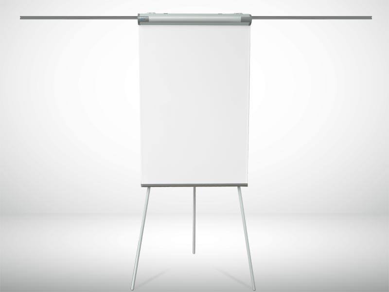 Master of Boards Flipchart Coyote PRO Grau 68 x 105 cm Magnetisch, Stiftablage Grau