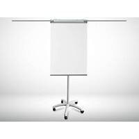 Master of Boards Mobiles Flipchart Piranha PRO 67 x 105 cm Magnetisch Mit 5 Rollen und Stiftablage Grau