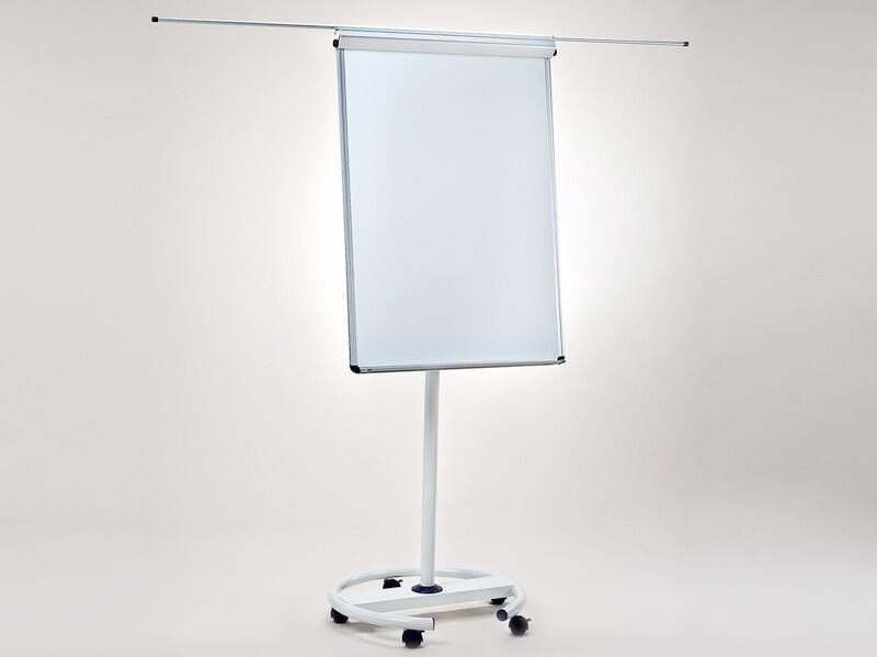 master of boards Shark Flipchart Lackierter Stahl 67 (B) x 105 (H) cm Grau