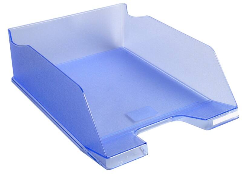 Exacompta Briefablage Classic 11510D Polystyrol 750 Blatt Blau, Transparent 10,3 x 25,5 x 34,7 cm 4 Stück