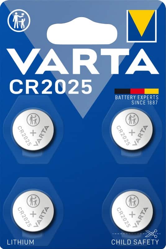 VARTA Knopfzellen CR2025 4 Stück