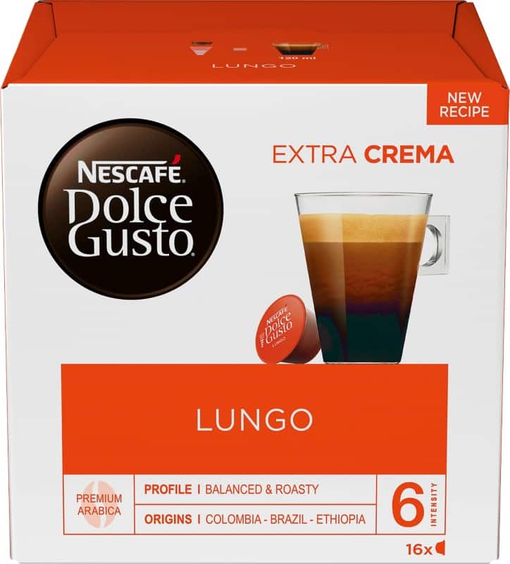 Nescafã‰ dolce gusto lungo kaffeekapseln 16 stã¼ck