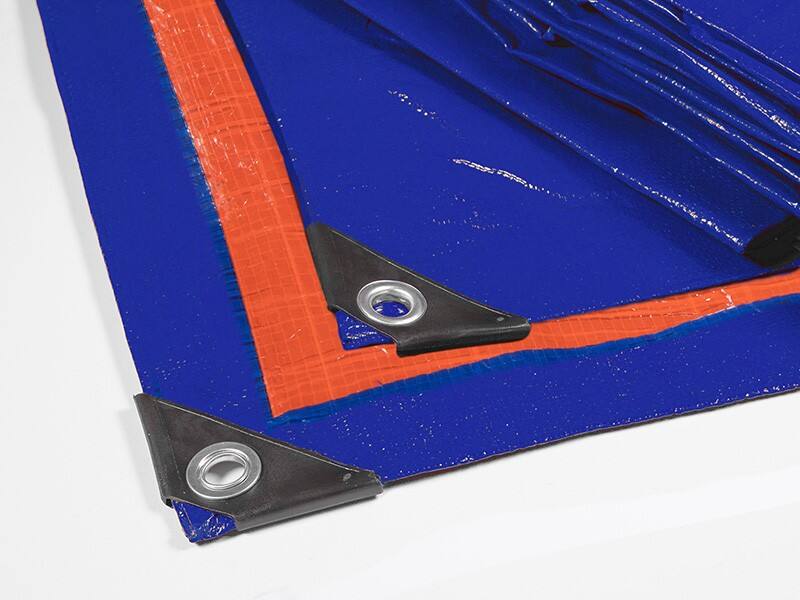 Casa Pura Abdeckplane High Density Polyethylen-Gewebe Blau, Orange 3000 x 4000 mm