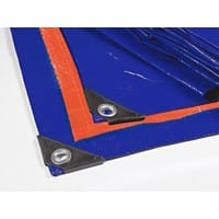 Casa Pura Abdeckplane High Density Polyethylen-Gewebe Blau, Orange 3000 x 4000 mm