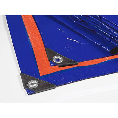 Casa Pura Abdeckplane High Density Polyethylen-Gewebe Blau, Orange 6000 x 15000 mm