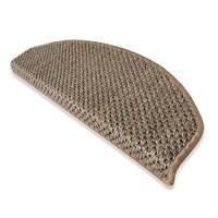 Floordirekt Step Stufenmatte Tiger-Eye Sisal Beige 235 x 650 mm Halbrund