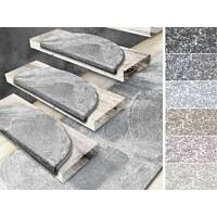 Floordirekt Step Stufenmatte Sundae Polypropylen Silber 235 x 650 mm
